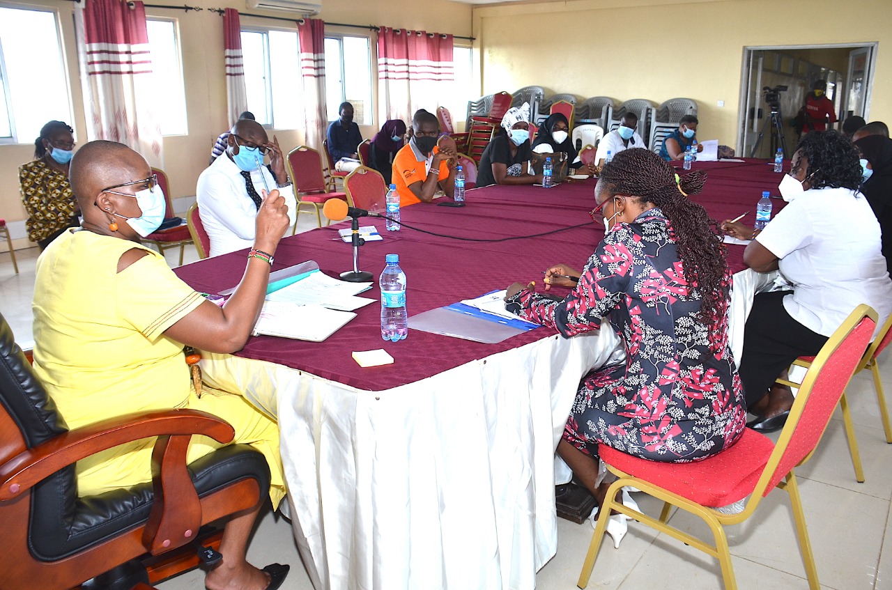  Ms. Winnie Guchu, the Chief Administrative Secretary in the OAG&DoJ chairing a meeting that was attended by CACCOCs in Mombasa county. The meeting was aimed at reactivating the CACCOCs.
