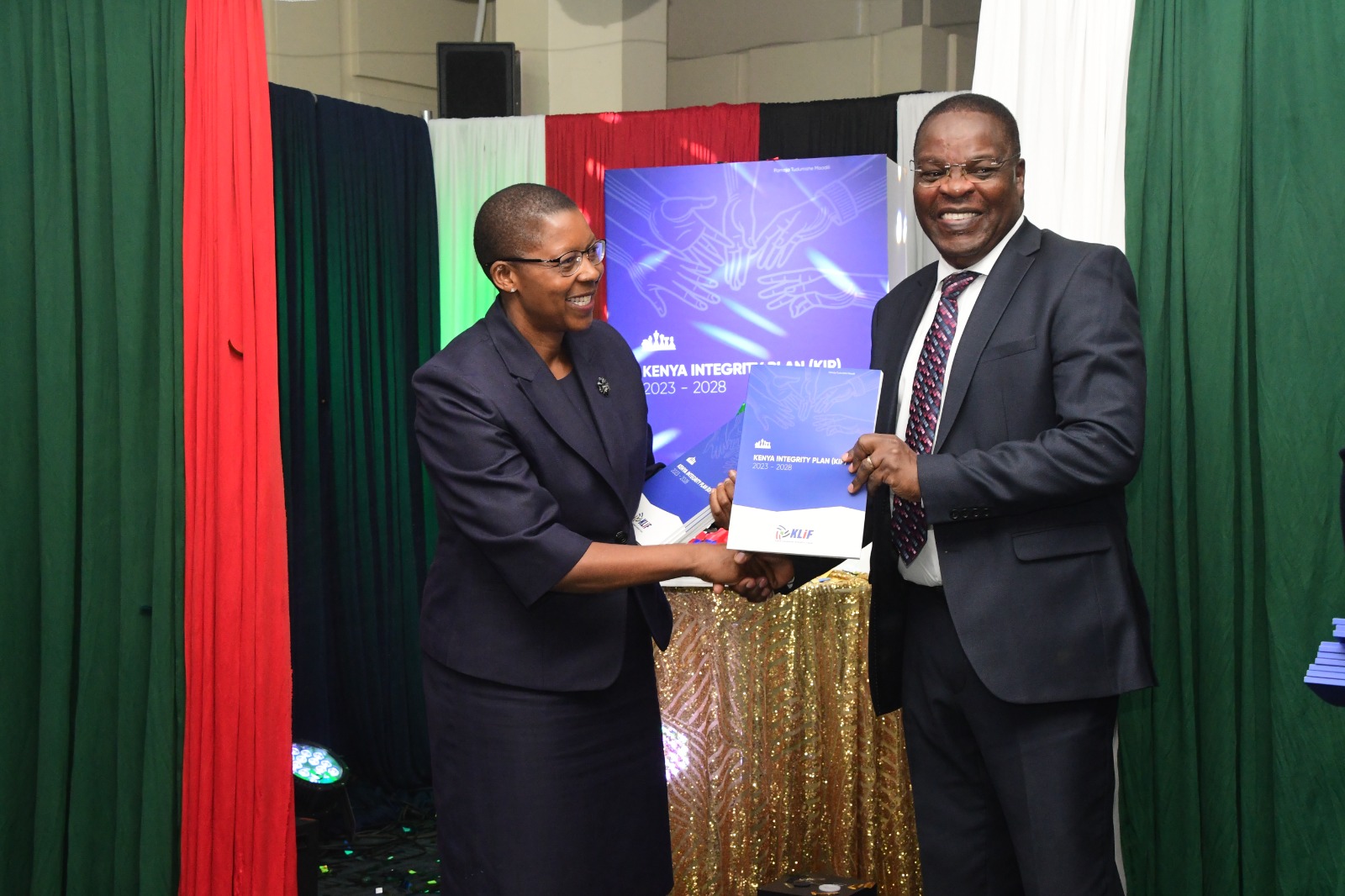 Attorney General, Hon. Dorcas Oduor and EACC Chairman Dr. David Oginde